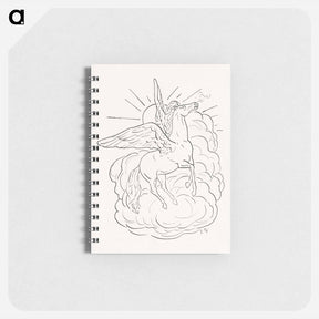 アートメモ帳-Pegasus flies in front of a cloud - レオ ヘステル Memo.