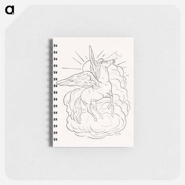 Pegasus flies in front of a cloud - レオ ヘステル Memo.