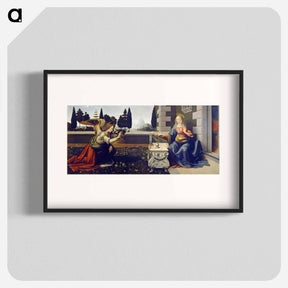 アートポスター-The Annunciation - レオナルド ダ ヴィンチ Poster.