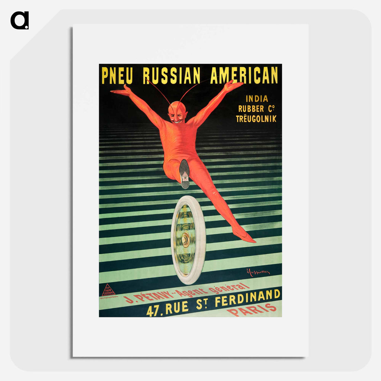 Russian American Tire - Leonetto Cappiello Poster.