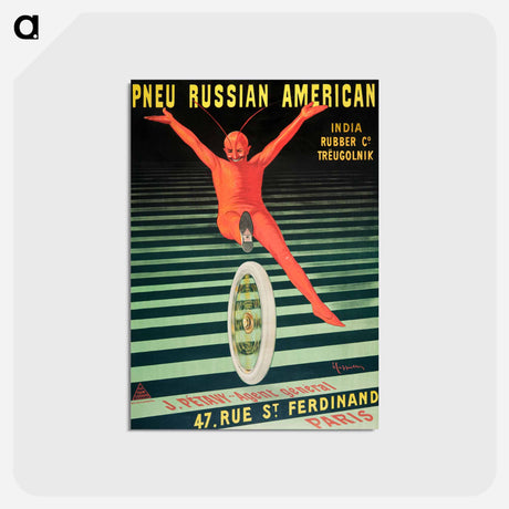 アートポストカード-Russian American Tire - レオネット カピエッロ Postcard.