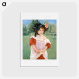 アートポストカード-Spring: Margot Standing in a Garden - メアリー カサット Postcard.