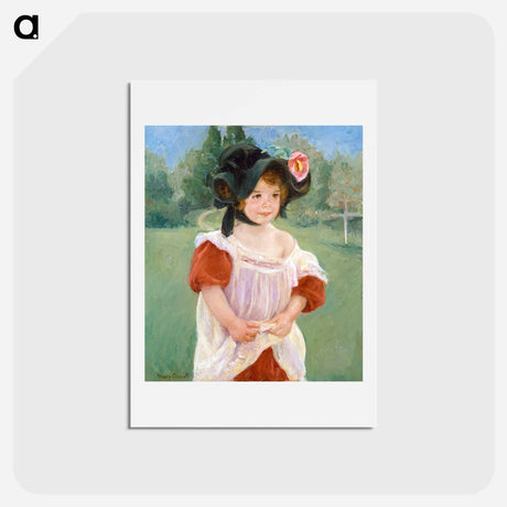 アートポストカード-Spring: Margot Standing in a Garden - メアリー カサット Postcard.
