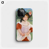 Spring: Margot Standing in a Garden - メアリー カサット Phone Case.