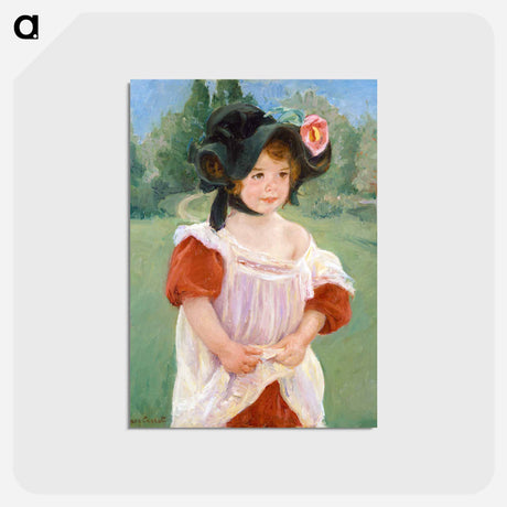 アートポストカード-Spring: Margot Standing in a Garden - メアリー カサット Postcard.