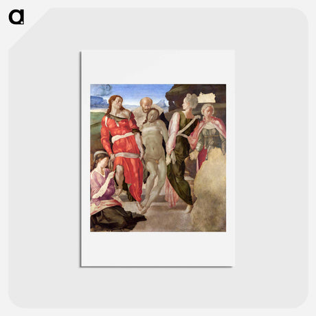 アートポストカード-The Entombment - ミケランジェロ ブオナローティ Postcard.