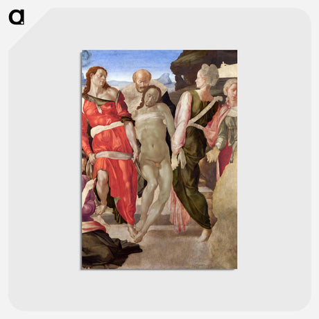 アートポストカード-The Entombment - ミケランジェロ ブオナローティ Postcard.