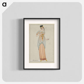 アートポスター-WOman in an anklelength tubular dress - オットー フリードリヒ カール レンデッケ Poster.