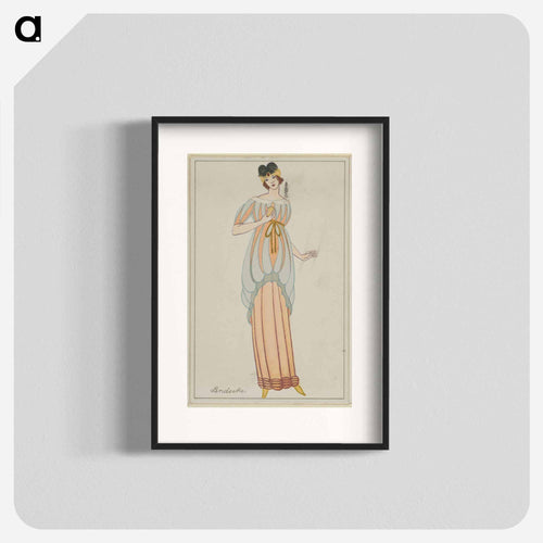 WOman in an anklelength tubular dress - オットー フリードリヒ カール レンデッケ Poster.