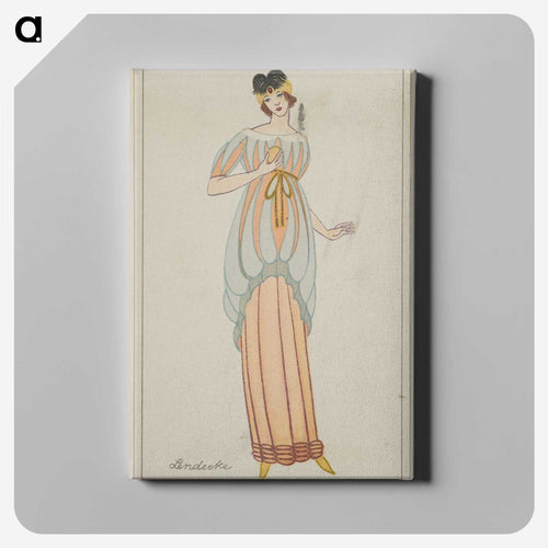 チューブラー・ドレスの女 - オットー フリードリヒ カール レンデッケ Canvas.