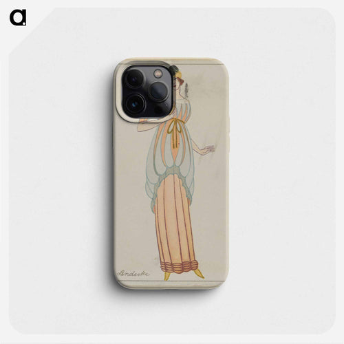 WOman in an anklelength tubular dress - オットー フリードリヒ カール レンデッケ Phone Case.