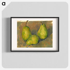 アートポスター-Three Pears - ポール セザンヌ Poster.