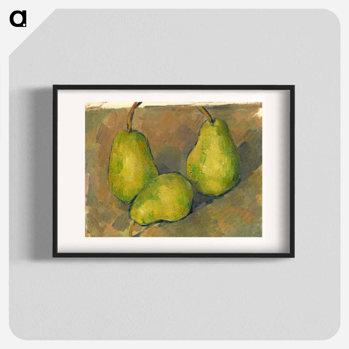 Three Pears - Paul Cezanne Poster.