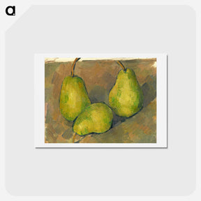 アートポストカード-Three Pears - ポール セザンヌ Postcard.