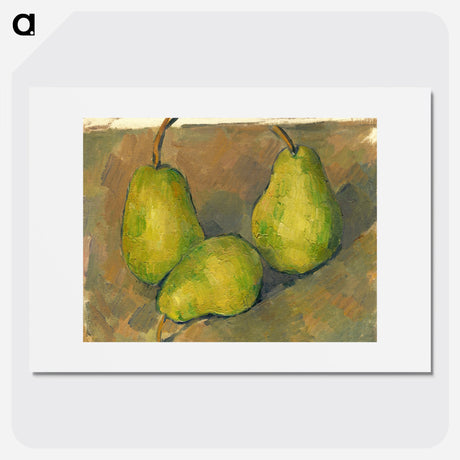 Three Pears - Paul Cezanne Poster.