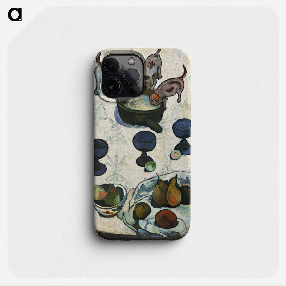 Still Life with Three Puppies - ポール ゴーギャン Phone Case.