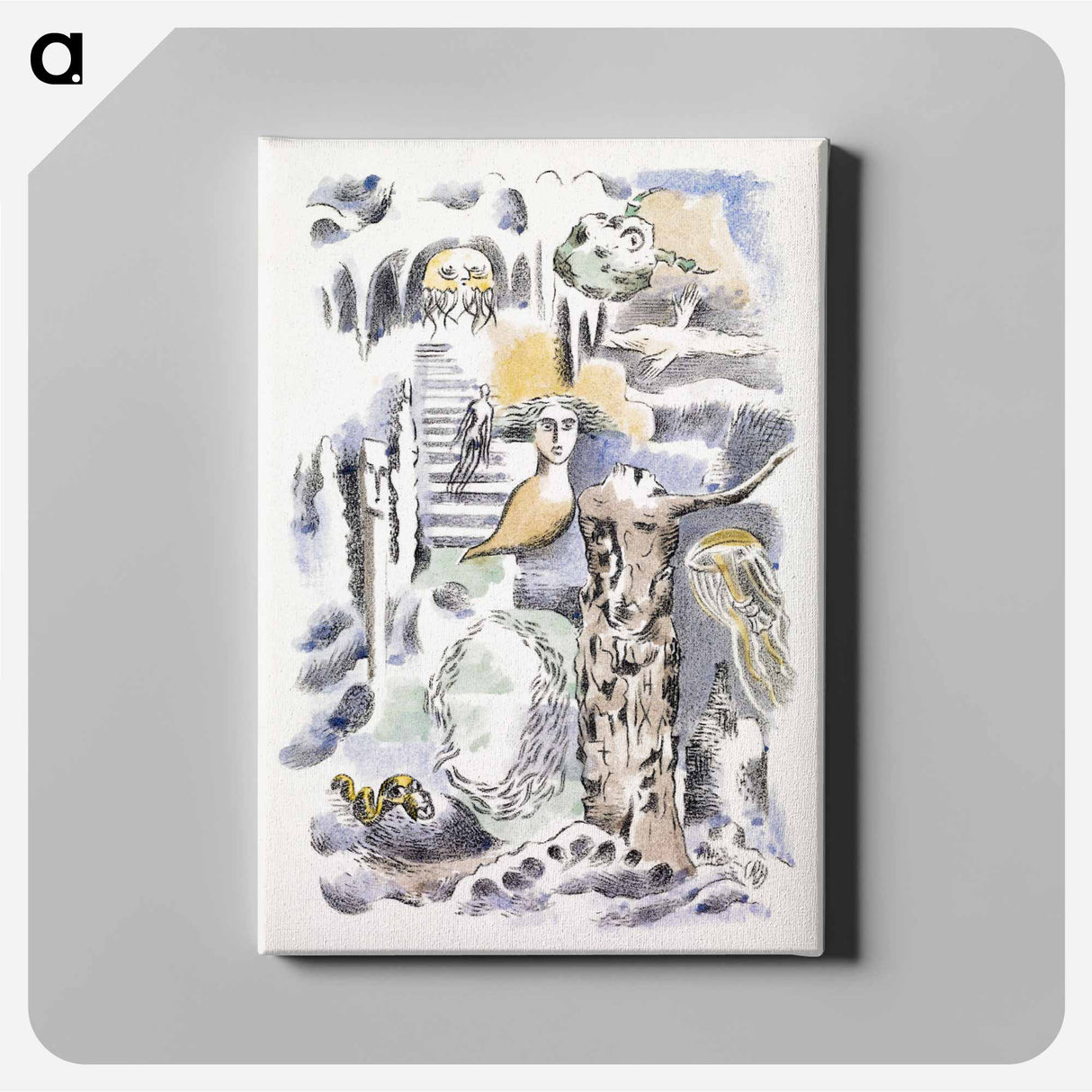 アートパネル-Design for Urne Buriall–Ghosts - ポール ナッシュ Canvas.