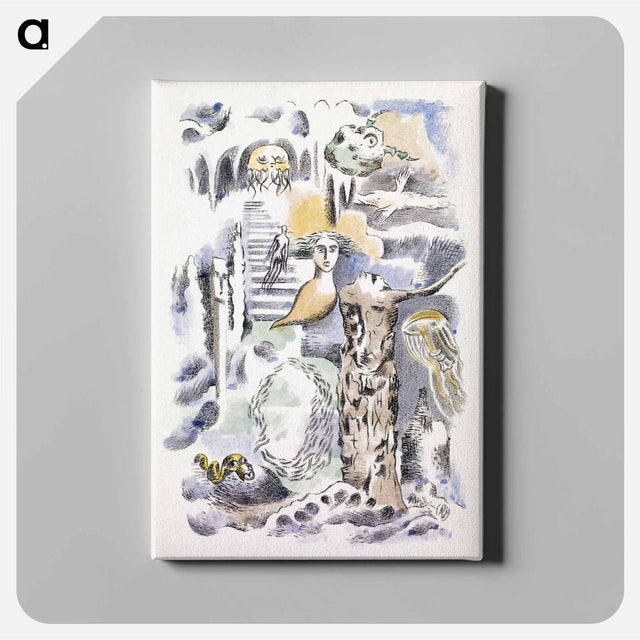 アートパネル-Design for Urne Buriall–Ghosts - ポール ナッシュ Canvas.
