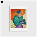 アートポストカード-Femme à l'ombrelle - ポール シニャック Postcard.