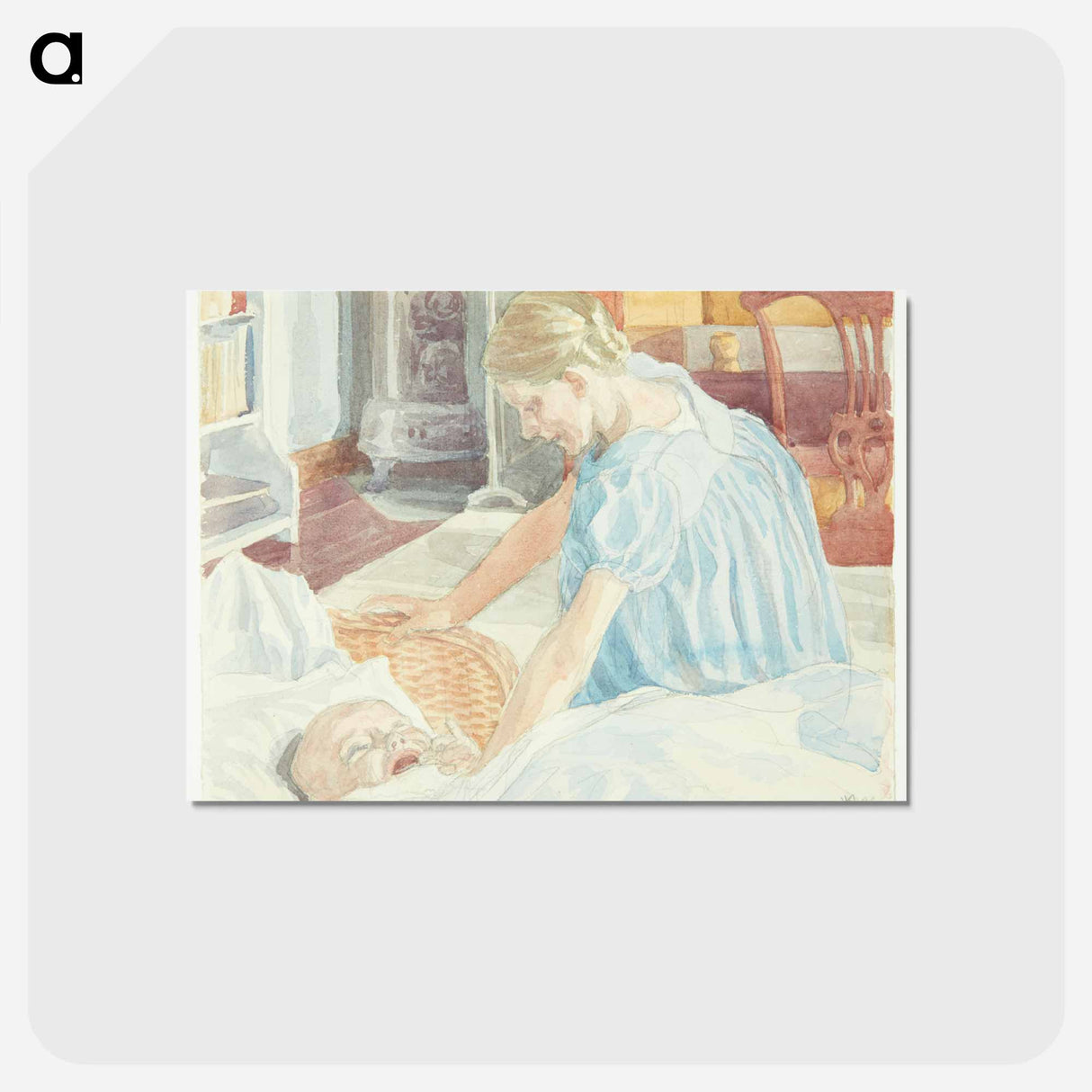 アートポストカード-Sister is crying
 - ピーター ハンセン Postcard.