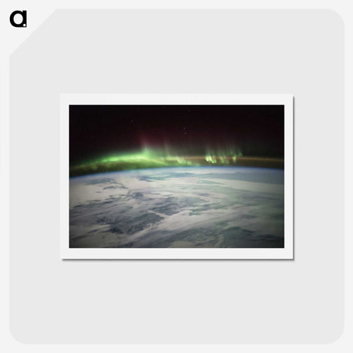 カナダ上空のオーロラ - 地球 Postcard.