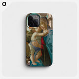 Virgin and Child with an Angel - Sandro Botticelli Phone Case.