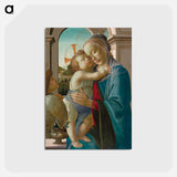 アートポストカード-Virgin and Child with an Angel - サンドロ ボッティチェッリ Postcard.