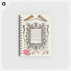 アートメモ帳-Damselflies, Caterpillars, Carnation, and Poet's Jasmine
 - 書道のお手本 Memo.