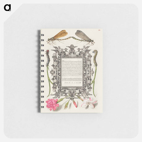 アートメモ帳-Damselflies, Caterpillars, Carnation, and Poet's Jasmine
 - 書道のお手本 Memo.