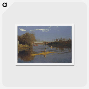 アートポストカード-Max Schmitt in a Single Scull (The Champion Single Sculls) - トーマス エイキンズ Postcard.