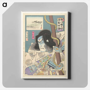 アートパネル-Ichikawa Danjuro IX als Taira no Tomomori - 豊原 国周 Canvas.