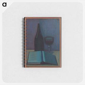 アートメモ帳-Still Life with a Book, a Glass and a Bottle - ヴィルヘルム ルンドストローム Memo.