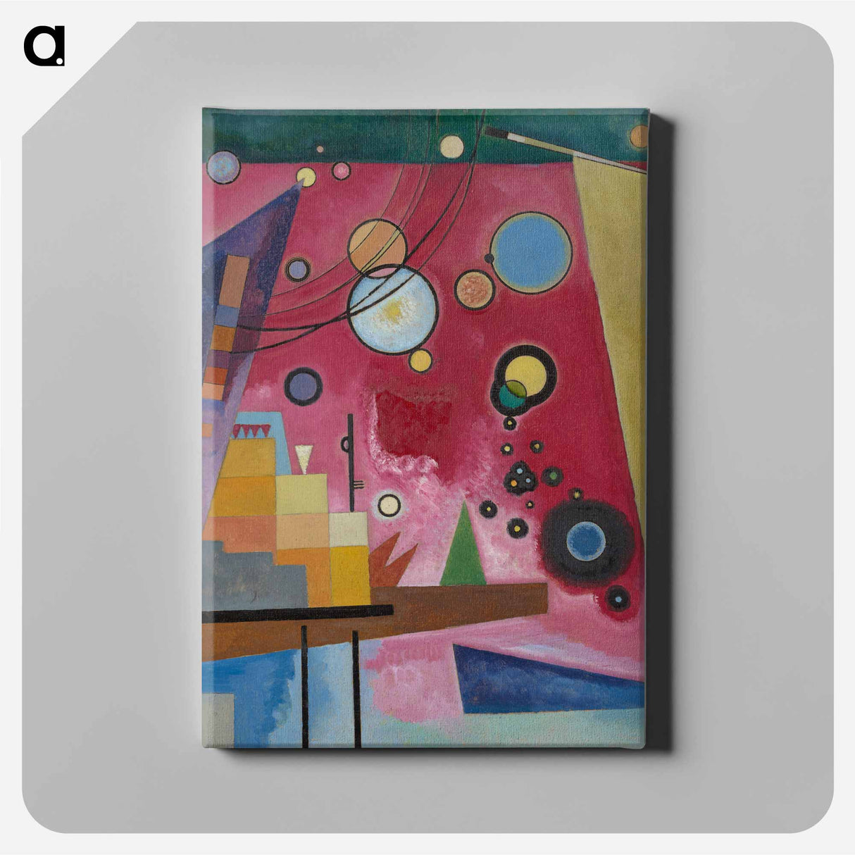 Heavy red - Wassily Kandinsky Canvas.