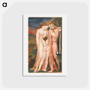 アートポストカード-The First Book of Urizen, Plate 18 - ウィリアム ブレイク Postcard.