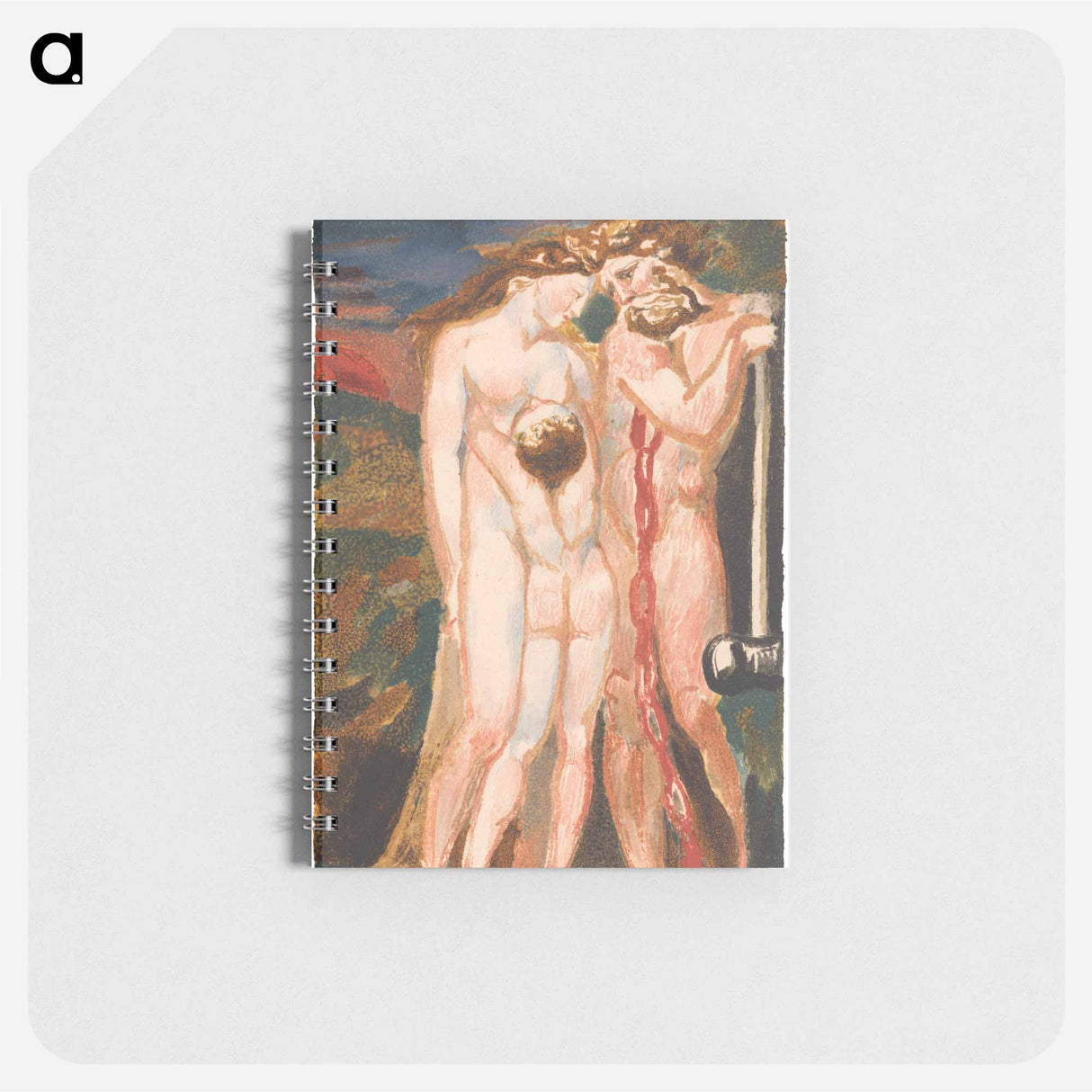 アートメモ帳-The First Book of Urizen, Plate 18 - ウィリアム ブレイク Memo.