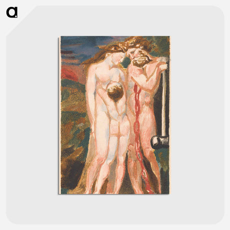 アートポストカード-The First Book of Urizen, Plate 18 - ウィリアム ブレイク Postcard.