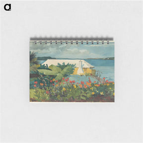 アートメモ帳-Flower Garden and Bungalow, Bermuda - ウィンスロー ホーマー Memo.