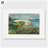 Flower Garden and Bungalow, Bermuda - Winslow Homer Poster.