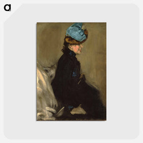 アートポストカード-Woman in Black - アルフレッド ヘンリー マウラー Postcard.