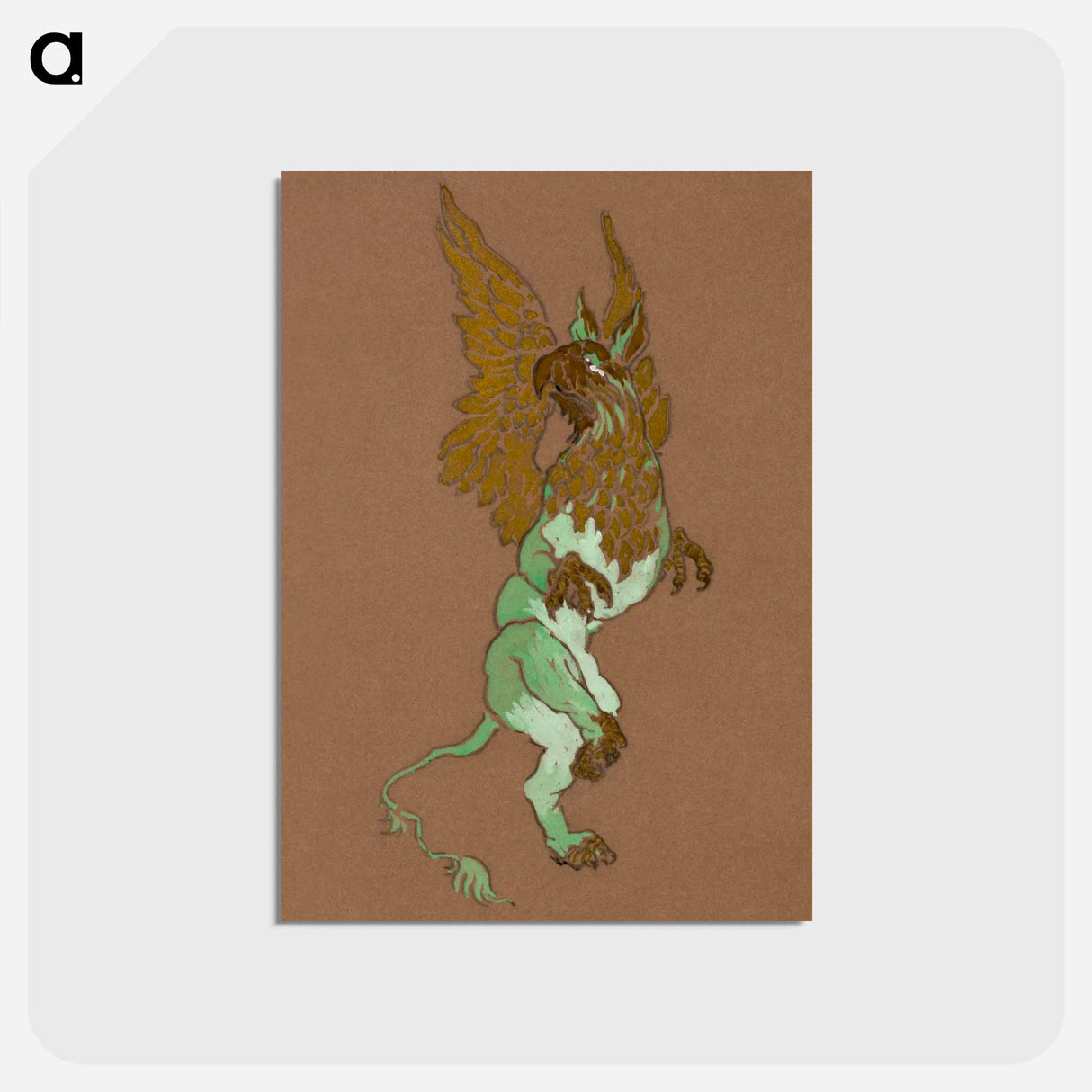 アートポストカード-The Gryphon - 不思議の国のアリス Postcard.