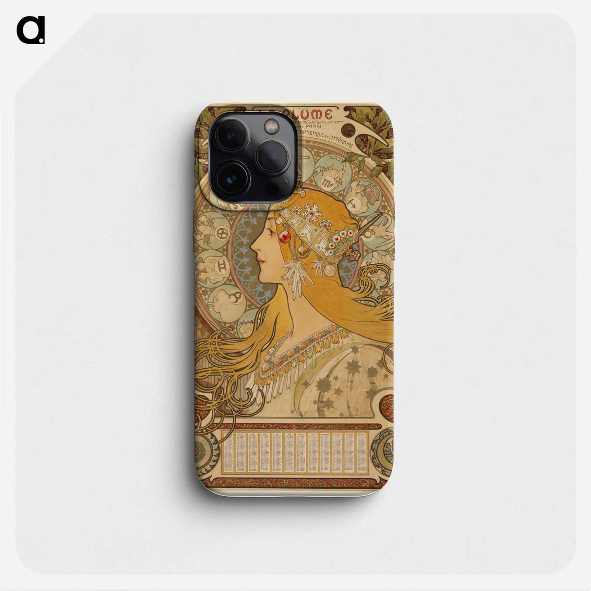 Zodiaque or La Plume - アルフォンス ミュシャ Phone Case.