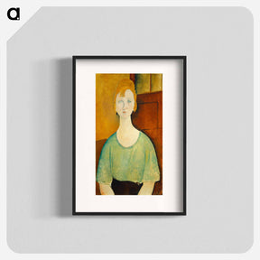 アートポスター-Girl in a Green Blouse - アメデオ モディリアーニ Poster.