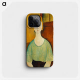 Girl in a Green Blouse - Amedeo Modigliani Phone Case.