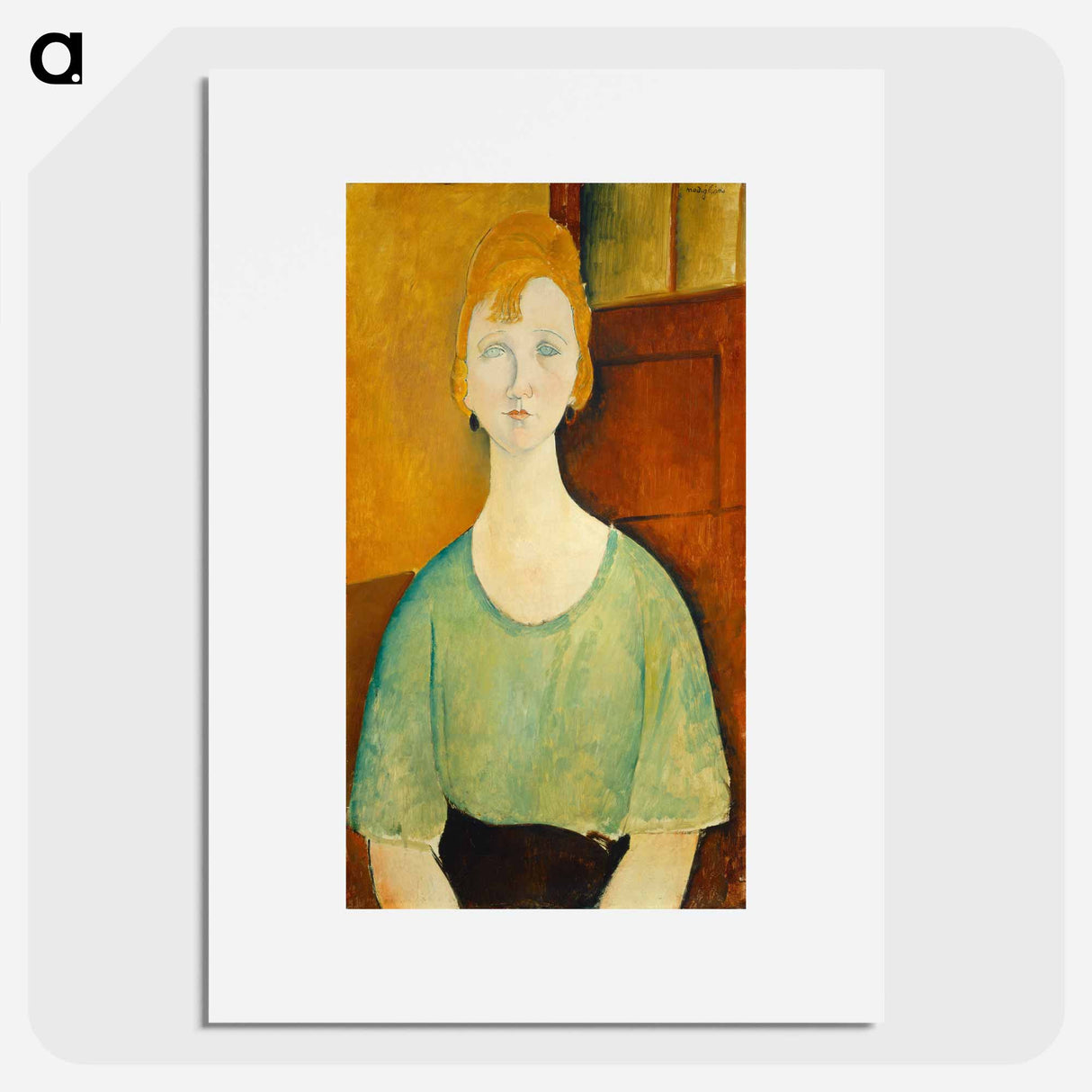 Girl in a Green Blouse - Amedeo Modigliani Poster.