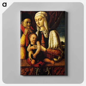 アートパネル-The Holy Family - アンドレア マンテーニャ Canvas.