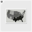 アートポストカード-Map showing admission rates for measles by state, per 1000 per annum of white enlisted men in the United States - アンティーク地図 Postcard.