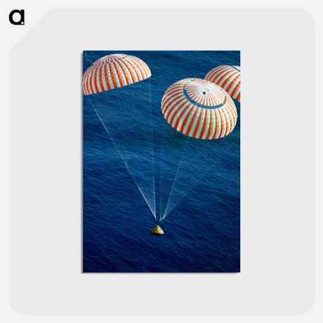 アートポストカード-The Apollo 17 Command Module - アポロ月面着陸 Postcard.
