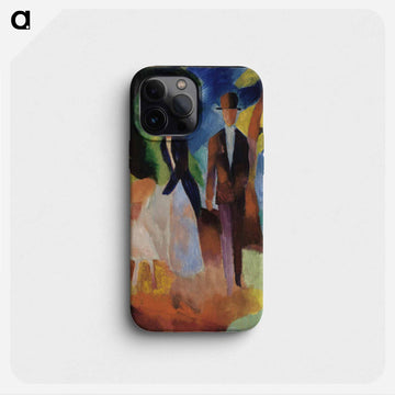 People by a Blue Lake - オーガスト マッケ Phone Case.