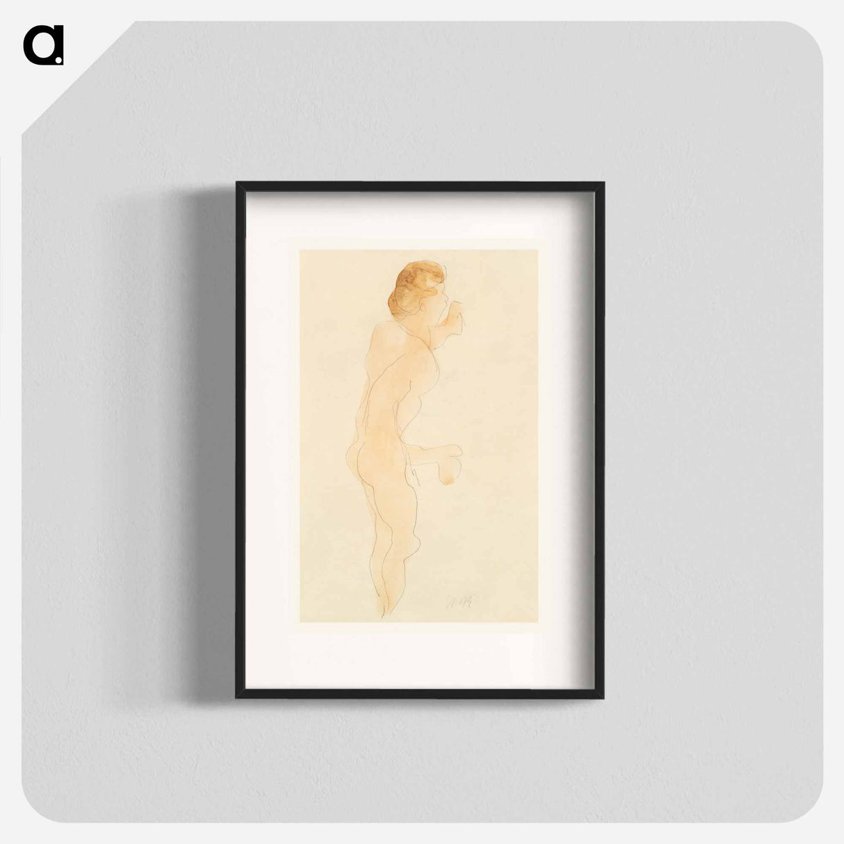 Nude Standing, Side and Back - Auguste Rodin Poster.