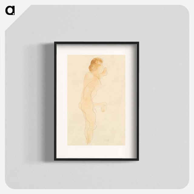 アートポスター-Nude Standing, Side and Back - オーギュスト ロダン Poster.